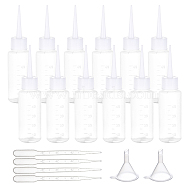 BENECREAT PE Liqiud Bottle, with Plastic Funnel Hopper, Disposable Plastic Transfer Pipettes, White, 36pcs/set(AJEW-BC0001-31)