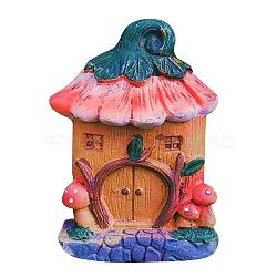 Wood Elf Fairy Door Figurines Ornaments, for Garden Courtyard Tree Decoration, Light Salmon, 100x70mm(WG51048-05)