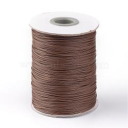 Korean Waxed Polyester Cord, Sienna, 1mm, about 85yards/roll(YC1.0MM-A136)