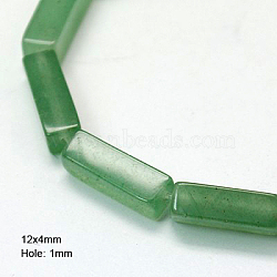 Natural Green Aventurine Beads Strands, Cuboid, Medium Sea Green, 12x4x4mm, Hole: 1mm(G-G168-1)