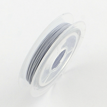 Tiger Tail Wire, Nylon-coated Stainless Steel, WhiteSmoke, 0.45mm, about 32.8 Feet(10m)/roll