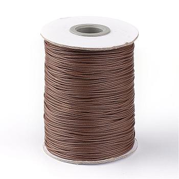 Korean Waxed Polyester Cord, Sienna, 1mm, about 85yards/roll