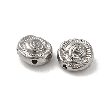 304 Stainless Steel Beads, Flower, Stainless Steel Color, 10x5.5mm, Hole: 1.5mm