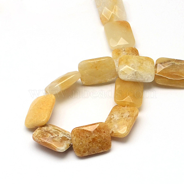 Faceted Rectangle Yellow Jade Beads Strands(X-G-R304-13)-2