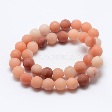Natural Pink Aventurine Beads Strands(X-G-G716-01-6mm)-2