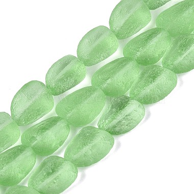 mattierte handgefertigte Lampwork-Perlenstr&auml;nge(LAMP-Q041-06C)-1