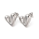 Non-Tarnish Heart 304 Stainless Steel Stud Earrings for Women(EJEW-L272-033P-04)-1