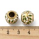 Brass Enamel European Beads(FIND-E044-09G-02)-3