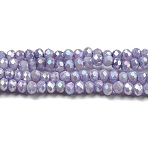 Opaque Baking Painted Glass Beads Strands, AB Color, Faceted, Round, Thistle, 2.5x2mm, Hole: 0.7mm, about 156~158pcs/strand, 12.20~12.44 inch(31~31.6cm)(DGLA-F002-03B)
