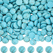 Dyed Synthetic Turquoise Cabochons, Half Round/Dome, 10x4mm, 200pcs/box(TURQ-SC0001-05B)
