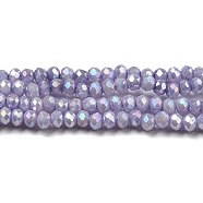 Opaque Baking Painted Glass Beads Strands, AB Color, Faceted, Round, Thistle, 2.5x2mm, Hole: 0.7mm, about 156~158pcs/strand, 12.20~12.44 inch(31~31.6cm)(DGLA-F002-03B)