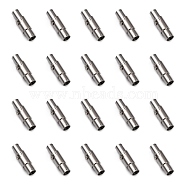 304 Stainless Steel Locking Tube Magnetic Clasps, Column, Stainless Steel Color, 16.5x5mm, Hole: 3mm(X-STAS-H019-5)