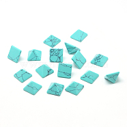 Dyed Synthetic Turquoise Gemstone Cabochons, Pyramid, 14x14x10mm(G-T021-14mm-16)