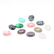 Natural & Synthetic Gemstone Cabochons, Mixed Style, Oval, Mixed Color, 18x13x6mm(G-T020-13x18mm-M)