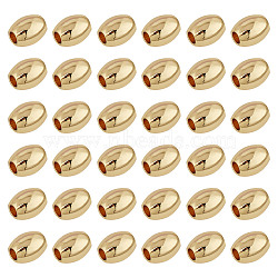 100Pcs Rack Plating Brass Beads, Cadmium Free & Lead Free, Long-Lasting Plated, Barrel, Real 18K Gold Plated, 5x4mm, Hole: 1.6mm(KK-GO0001-72)