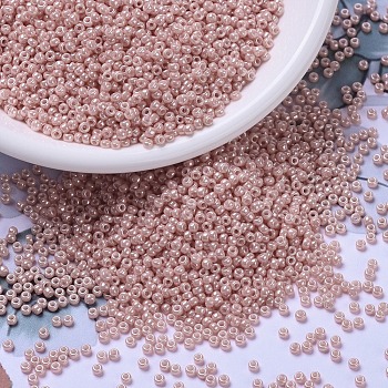 MIYUKI Round Rocailles Beads, Japanese Seed Beads, 11/0, (RR429) Opaque Salmon, 2x1.3mm, Hole: 0.8mm, about 1111pcs/10g