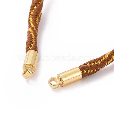 Bracelets argentés en corde de nylon(MAK-C003-03G-01)-3