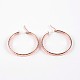 Ring 304 Stainless Steel Hoop Earrings(X-EJEW-P040-52RG)-3