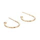 304 Stainless Steel C-shaped Hoop Circle Ball Stud Earrings(X-STAS-K204-04G)-2