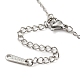 201 Stainless Steel Ribbon Knot Pendant Necklace with Cable Chains(NJEW-Q317-24P)-3