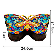 Diamond Painting DIY Handmade Wooden Box Set, Butterfly, 30x20x2.5cm(PW-WG67759-01)