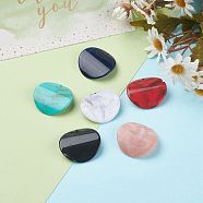 Acrylic Pendants, Imitation Gemstone Style, Mixed Color, 36x39x2.5mm, Hole: 2mm, about 140pcs/500g(OACR-T021-003)