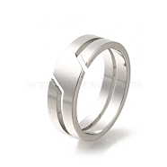 304 Stainless Steel Rings for Women, Stainless Steel Color, 6.5mm, Inner Diameter: 18mm(RJEW-S238-07P)