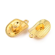 Alloy Pendants, West Cowboy Hat Charms, Golden, 22.5x13x6mm, Hole: 1.6mm(FIND-WH0146-23G)