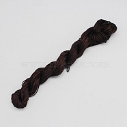 10M Nylon Jewelry Thread, Nylon Cord for Custom Woven Bracelets Making, Coconut Brown, 2mm(X-NWIR-R002-2mm-10)
