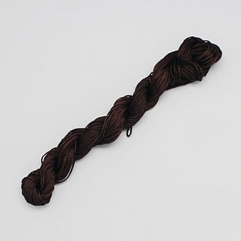 10M Nylon Jewelry Thread, Nylon Cord for Custom Woven Bracelets Making, Coconut Brown, 2mm