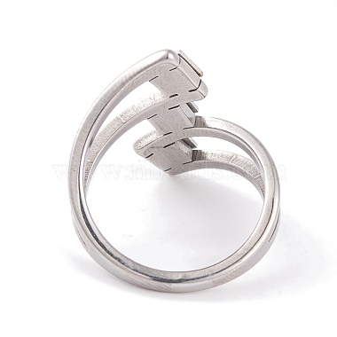 304 Stainless Steel Square Finger Ring for Women(RJEW-C086-24-P)-3