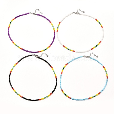 Mixed Color Glass Necklaces