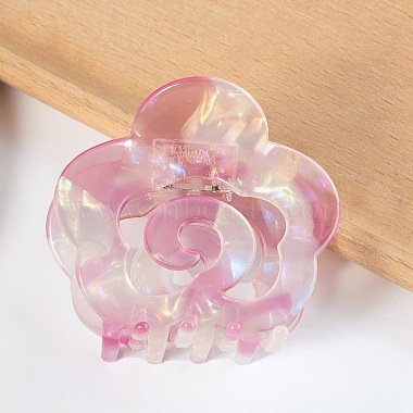 Pearl Pink Cellulose Acetate Claw Hair Clips