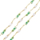 Brass Glass Bead Link Chains with ABS Imitation Pearl Beads(CHS-P016-39G-02)-1