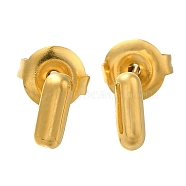 304 Stainless Steel Stud Earrings, Real 14K Gold Plated, Letter I, 7x2.5mm(EJEW-I316-01G-I)