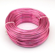 Round Aluminum Wire, Flexible Craft Wire, for Beading Jewelry Doll Craft Making, Camellia, 15 Gauge, 1.5mm, 100m/500g(328 Feet/500g)(AW-S001-1.5mm-20)