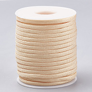 Polyester Cords, PeachPuff, 4mm, about 15yards/roll(OCOR-Q047-02E)