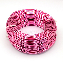 Round Aluminum Wire, Flexible Craft Wire, for Beading Jewelry Doll Craft Making, Camellia, 15 Gauge, 1.5mm, 100m/500g(328 Feet/500g)(AW-S001-1.5mm-20)
