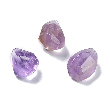 Natural Amethyst Beads, No Hole/Undrilled, Faceted, Nuggets, 15~19x13~15x12~15mm