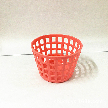 Plastic Doll Laundry Basket Basket, Doll Accessories Supplies, Orange Red, 45x32mm