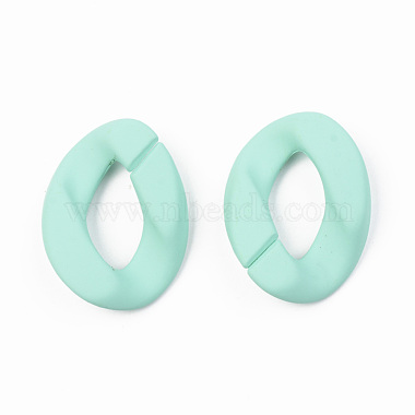 Opaque Spray Painted Acrylic Linking Rings(X-OACR-T024-01-I09)-2
