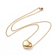 304 Stainless Steel Heart Pendant Necklace for Women(NJEW-G018-02G)-2
