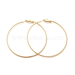 Rack Plating Brass Huggie Hoop Earrings, Long-Lasting Plated Jewelry for Women, Cadmium Free & Lead Free, Real 18K Gold Plated, 60x2mm, Pin: 1mm(EJEW-P226-18B-G)
