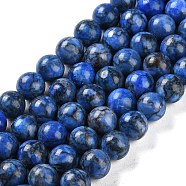 Natural Turquoise Dyed Beads Strands, Round, Blue, 8mm, Hole: 1mm, about 45pcs/strand, 14.96''~15.35''(38~39cm)(TURQ-U001-02A)