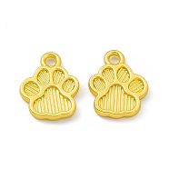 Rack Plating Alloy Charms, Cadmium Free & Lead Free & Nickle Free, Dog Paw Print Charms, Matte Gold Color, 14.5x11.5x2mm, Hole: 1.8mm(FIND-G045-09MG)