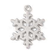 Tibetan Style Alloy Pendants, Cadmium Free & Lead Free, Snowflake, Platinum, 24.5x19x2mm, Hole: 1.6mm, about 628pcs/1000g(FIND-C060-051P)