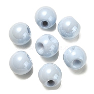 Opaque Acrylic Beads, Round Ball Bead, Top Drilled, Light Steel Blue, 19x19x19mm, Hole: 3mm(OACR-G012-01D)