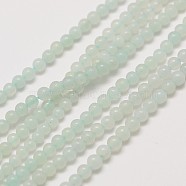 Natural Amazonite Round Bead Strands, 3mm, Hole: 0.8mm, about 126pcs/strand, 16 inch(G-A130-3mm-14)