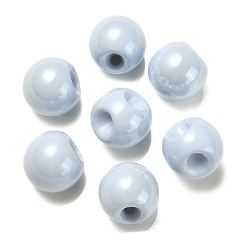 Opaque Acrylic Beads, Round Ball Bead, Top Drilled, Light Steel Blue, 19x19x19mm, Hole: 3mm