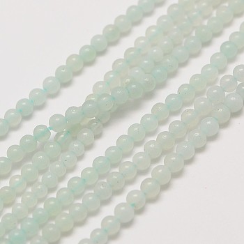 Natural Amazonite Round Bead Strands, 3mm, Hole: 0.8mm, about 126pcs/strand, 16 inch